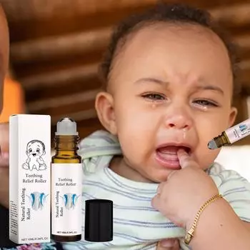 Детский массажный роликовый успокаивающий роликовый массажер для прорезывания зубов увлажняет и смягчает кожу ребенка, роликовый роликовый массажный роликовый роликовый массажер для прорезывания зубов, 10 мл One Size