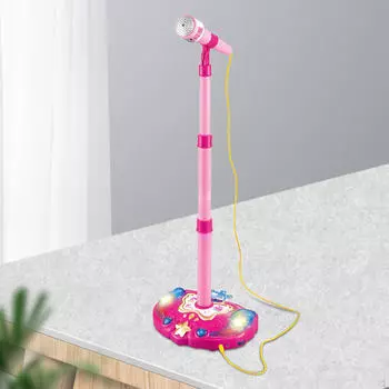 Детский микрофон и подставка для музыкальных поющих игрушек, прочная, с мигающей основой, поющая игрушка