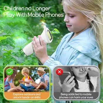 Детский микроскоп увеличительное стекло 1000X увеличение мини ручной микроскоп камера рождественские подарки на день рождения для девочек мальчиков коричневый