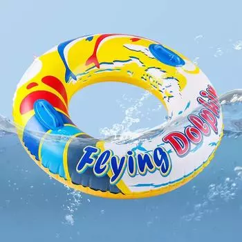 Детский милый мультяшный плавательный круг с дельфином, игрушка для бассейна, летний инструмент для отдыха