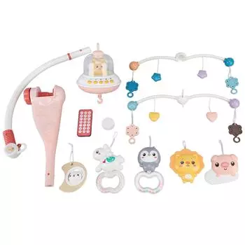 Детский мобиль, вращающийся, с животными, ночник, расслабляющая музыка, детский пластиковый мобиль с проектором