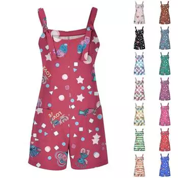 Детский модный комбинезон повседневный комбинезон шорты 120 чёрный