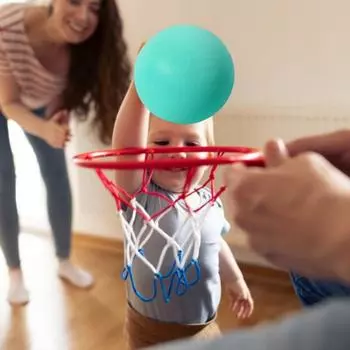 Детский мяч с быстрым отскоком, декомпрессионный, безопасный, прочный, бесшумный, надувной, для дома оранжевый