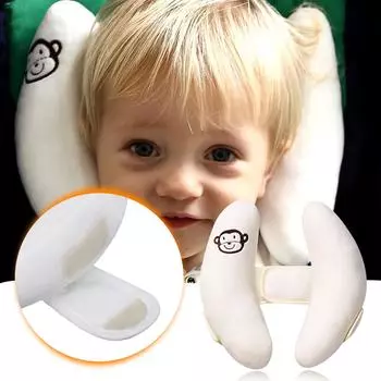 Детский мягкий подголовник с поддержкой шеи, подголовник сиденья, белый One Size белый