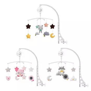 Детский музыкальный колокольчик для кроватки, вращающийся на 360 градусов, мобильная детская мультяшная игрушка-колокольчик для кроватки для малышей от 0 до 1 года Bear
