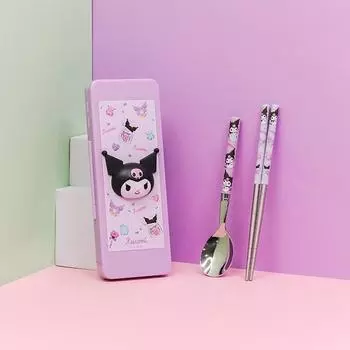 Детский набор чехлов для сотового телефона Lilpang Sanrio Kuromi 3D Vacuum Spoon, популярный персонаж в Корее