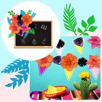 Детский набор цветов из бумаги своими руками — красочные материалы для рукоделия для украшения дня рождения и настенного искусства One Size