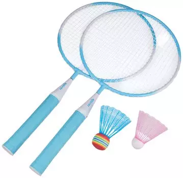 Детский набор для бадминтона KAISER Wakuwaku KW-597 с ракеткой Shuttle Blue, примерно. 225 x 28 x 445 мм ШаттлПриблизительно. 65 х 65 х 75 мм