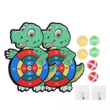 Детский набор для дартса, пластиковая настольная игра в дартс, мультяшная игрушка для дома и улицы, подарок ребенку с липким мячом для ребенка