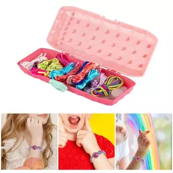 Детский набор для изготовления браслетов дружбы, креативный станок для плетения браслетов, ручной станок для плетения веревок для детей, производитель красочных украшений