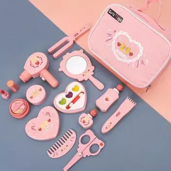Детский набор для макияжа, привлекательный, практичный, деревянный, универсальный, детский игровой домик, прическа, игрушка, подарок на день рождения