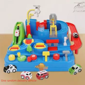 Детский набор игрушечных машинок «Приключенческий трек» — развивающий поезд для мальчиков, идеальный подарок на день рождения