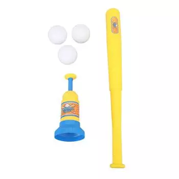 Детский набор игрушек для бейсбола, 3 мяча, бейсбольная бита, улучшение координации, бейсбольная бита, игрушка для игры в бейсбол на открытом воздухе