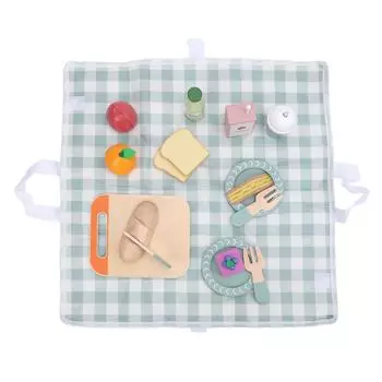 Детский набор игрушек для пикника, развивающее и образовательное развлечение, развивающее мелкую моторику, деревянные игрушки для еды