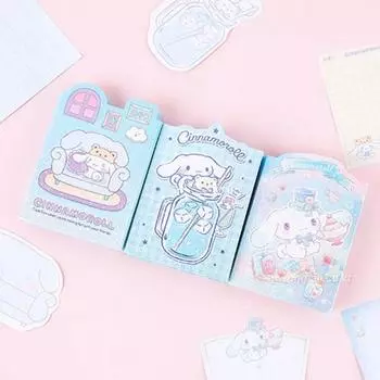 Детский набор клейких заметок Sanrio, подарок на выпускной, подарок в детский сад, канцелярские товары, булочка с корицей