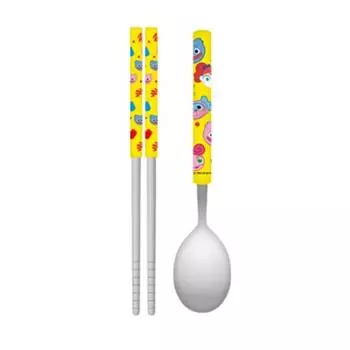 Детский набор Leburn Poppy Playtime, тонкая ложка + вакуумные палочки для еды, разные цвета, ложка + палочки для еды