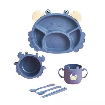 Детский набор столовых приборов, симпатичный, устойчивый к падениям, легко моющийся, детский набор столовых приборов для