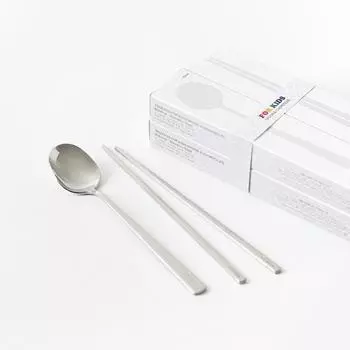 Детский набор столовых приборов Tackaon из 4 глянцевых матовых детских ложек для начальной школы и палочек для еды из нержавеющей стали matte