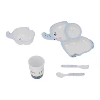 Детский набор тарелок из меламина в форме мультяшного слона, стирать в стиральной машине, раздельные тарелки для кормления детей