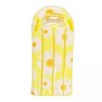 Детский надувной круг с ручкой, утолщенный, для отдыха, из ПВХ, плавающий ряд, желтый подсолнух, плавающая кровать