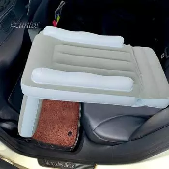 Детский надувной матрас с насосом для накачивания, ремень безопасности, для путешествий на открытом воздухе, для самолета, поезда, автомобиля, надувная спальная кровать для одного человека, складная, для малышей 1 Set