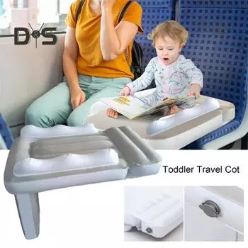 Детский надувной матрас с насосом для накачивания, ремень безопасности, для путешествий на открытом воздухе, для самолета, поезда, автомобиля, надувная спальная кровать для одного человека, складная, для малышей 1 Set