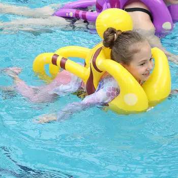 Детский надувной жилет для плавания, тренировочная куртка для рыбалки на каяке, водные виды спорта жёлтый