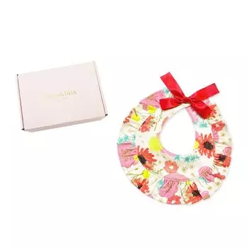 Детский нагрудник для девочек Haruulala, детский нагрудник из органического хлопка [Haruulala organic] (Stylus + Box_Поэзия любви)