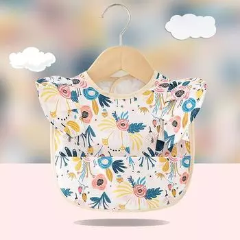 Детский нагрудник для кормления, водонепроницаемый, грязеотталкивающий, не требует стирки, детский нагрудник для кормления, мужской и женский, летний дышащий фартук без рукавов 0-5Y белый
