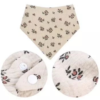 Детский нагрудник, мягкий дышащий слюнявчик, хлопковый тканевый с принтом отрыжки, нагрудник на кнопках, нагрудник для прорезывания зубов, шарф для кормления D62