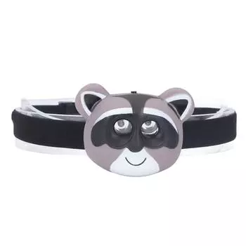 Детский налобный фонарь Raccoon Appearance 2 режима освещения Легкий светодиодный налобный фонарь на батарейках из пластика