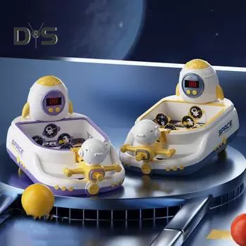 Детский настольный пинбол с табло для подсчета очков, космическая станция, портативная обучающая настольная игра для мальчиков и девочек, интерактивный рабочий стол для родителей и детей Standard фиолетовый