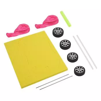 Детский научный эксперимент, обучающая модель автомобиля с воздушным шаром, самодельная сборная игрушка