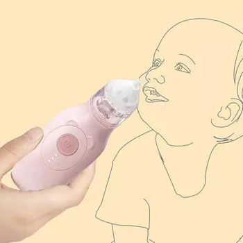 Детский назальный аспиратор с 3-мя передачами, очиститель носа для младенцев, для дома, путешествий, на открытом воздухе, розовый розовый