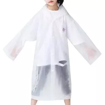 Детский непромокаемый дождевик с капюшоном для мальчиков и девочек, повседневный длинный плащ-пончо, дождевик, куртки розовый