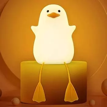 Детский ночник Чайка Силиконовый ночник Регулируемая яркость и таймер USB отклонен Ночник для детей Подарок для новорожденных 9x9x13cm
