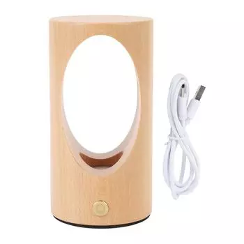 Детский ночник перезаряжаемый светодиодный прикроватный светильник с регулируемой яркостью, деревянный настольный светильник для детей, сенсорные светильники для детской комнаты B