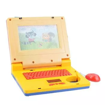 Детский ноутбук Звук Музыка Высокая Моделирование Образовательный Обучающий Компьютер для Детей Английский Желтый жёлтый