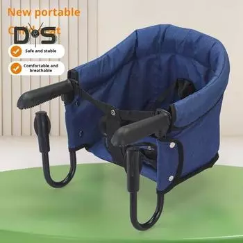 Детский обеденный стол-стул, складной, водонепроницаемая ткань Оксфорд, 5-точечный ремень безопасности, регулируемая система фиксации, переносной обеденный стул красный