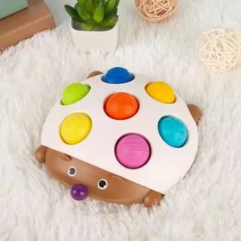 Детский обучающий пресс-ежик, мягкая клавиша для тренировки концентрации, игрушки для раннего образования, координация рук и глаз, маленький ежик