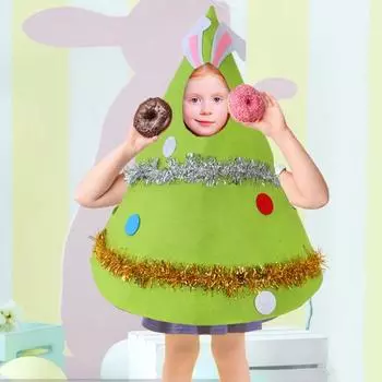 Детский пасхальный костюм без рукавов, кролик, яйцо, косплей, конический мультяшный костюм, наряд для выступления на сцене, вечеринки, фотосъемки зелёный