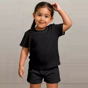 Детский патриотический наряд - комплект из 2 предметов: короткий рукав и шорты для мальчика и девочки 100