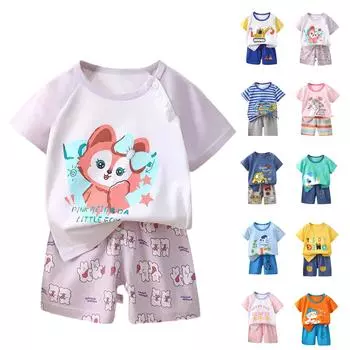 Детский патриотический наряд - комплект из 2 предметов: короткий рукав и шорты для мальчика 100 светло-фиолетовый