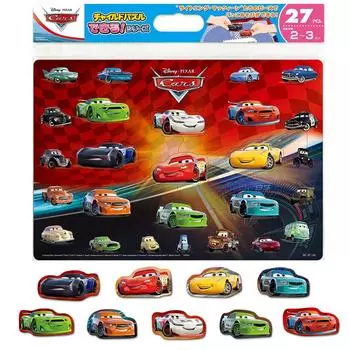 Детский пазл Tenyo Disney Cars Play из 27 деталей, детский пазл серии W с антибактериальным покрытием, в комплекте с чистящим чехлом Ages Let s Race!