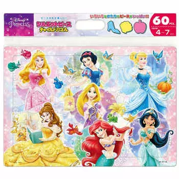 Детский пазл Tenyo, Disney Princess Shining World, 60 деталей, пазл для детей, DC-60-168, антибактериальное покрытие, в комплект входит чехол для чистки, возраст 4 и