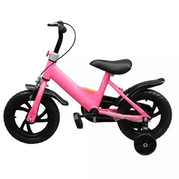 Детский педальный велосипед для балансировки с тренировочными колесами, рама из углеродистой стали, грузоподъемность 77,2 фунта