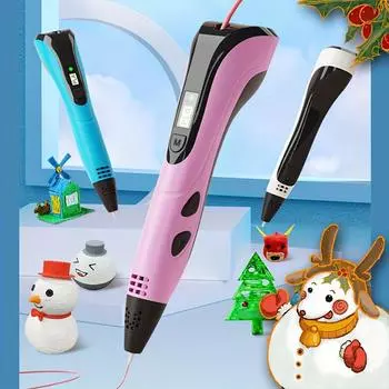 Детский пенал для 3D-печати, креативный карандаш для рисования граффити, с поддержкой PLA и ABS, блоком питания USB, электронными компонентами, для детей розовый