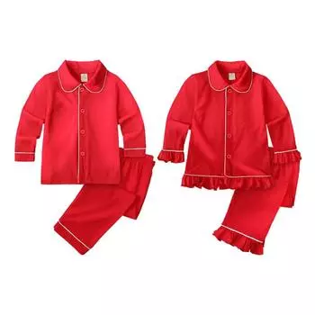 Детский пижамный комплект. Детский комплект с рубашкой и брюками с длинными рукавами. 130