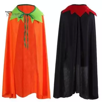 Детский плащ на Хэллоуин, костюм для ролевых игр, костюм унисекс на шнуровке, соответствующий цвету вампиров, стильный кардиган, плащ для девочек и мальчиков оранжевый