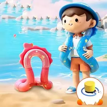 Детский плавательный круг 1 шт., детское сиденье с защитой от опрокидывания, надувной круг, спасательный круг, игровое оборудование для защиты от брызг воды S красный